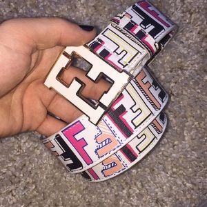 FF pink colorful belt